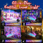 Laser Projector Landscape Lights Outdoor, Muli Color Projection Lights with Remote Controller, Outdoor Waterproof Indoor Patio Garden Landscape Decor Tree Decoration (RGB), SA556