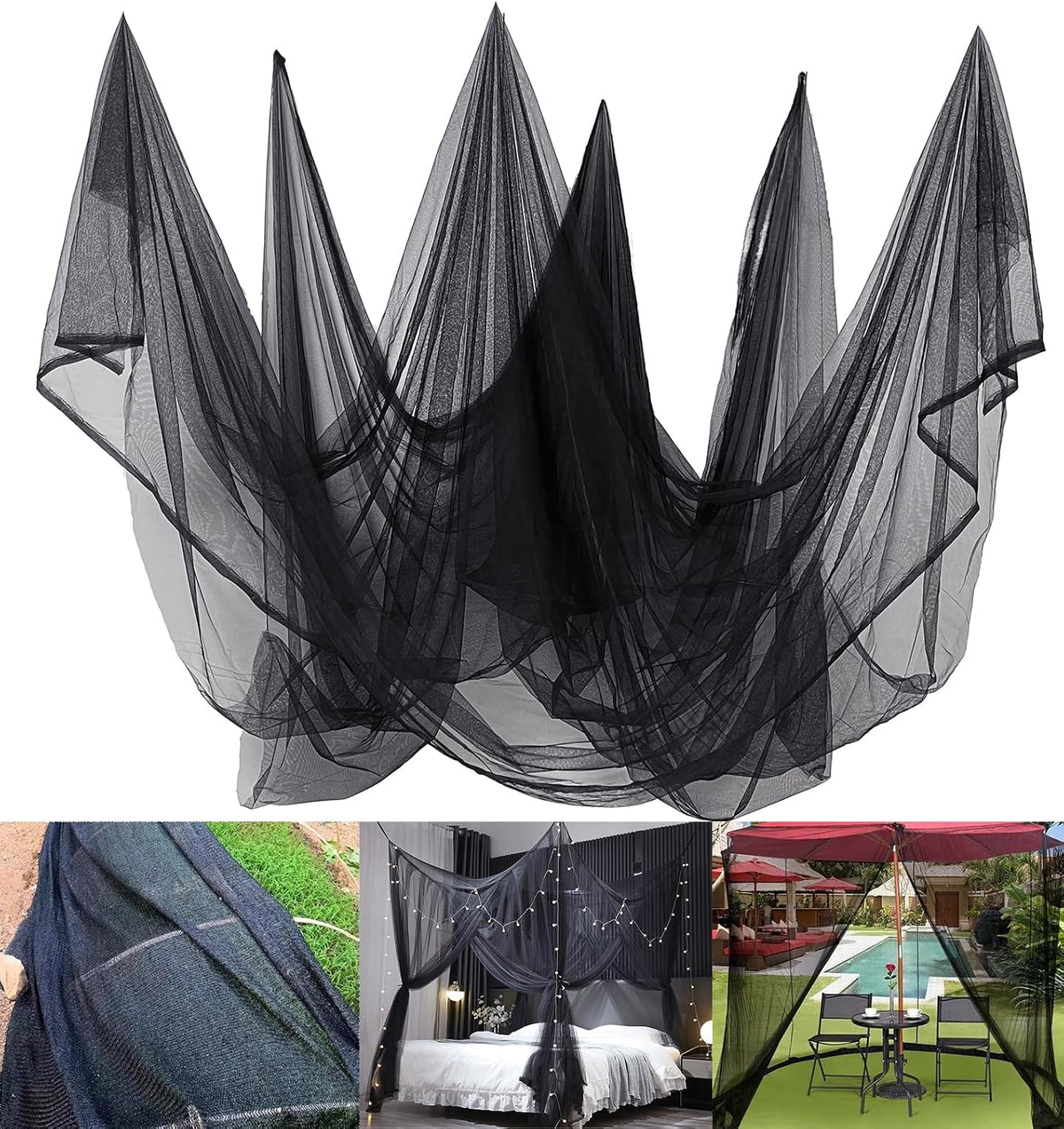 mosquito net 78x10ft, mosquito netting for patio garden, main product view