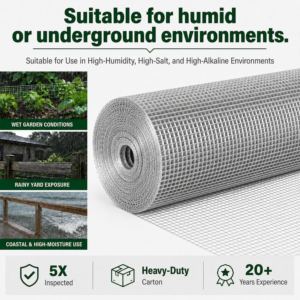 Trenk Hardware Cloth 1/2 Inch Chicken Wire Fencing 48" x 100' 19 Gauge | Heavy-Duty Galvanized Chicken Wire Mesh Roll for Garden Fencing, Gopher Wire, and Long-Lasting Wire Fencing Use
