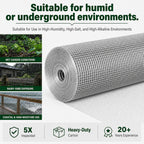 Trenk Hardware Cloth 1/2 Inch Chicken Wire Fencing 48" x 100' 19 Gauge | Heavy-Duty Galvanized Chicken Wire Mesh Roll for Garden Fencing, Gopher Wire, and Long-Lasting Wire Fencing Use