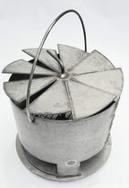 Hunsaker Vortex Charcoal Basket for 22.5" WSM & Drum Cookers - Heavy Duty 14 Gauge Steel - USA Made - Promotes Even Cooking, Prevents Burning - Round Design with Built-In Ash Pan