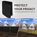 LOVE STORY Custom Size 2'6''x25' Black Balcony Privacy Screen,UV Block Privacy Fence Screen,90% Shield for Outdoor Pool Garden Apartment Railing