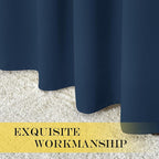 NICETOWN Blackout Sliding Glass Door Curtains, Room Darkening Thermal Insulated Curtains for Living Room Bedroom, Extra Wide Window Drapes, 1 Panel, W80 x L118, Moroccan Blue
