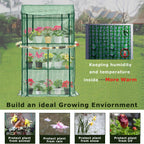 purlyu mini greenhouse for indoor outdoor, small plastic, side view