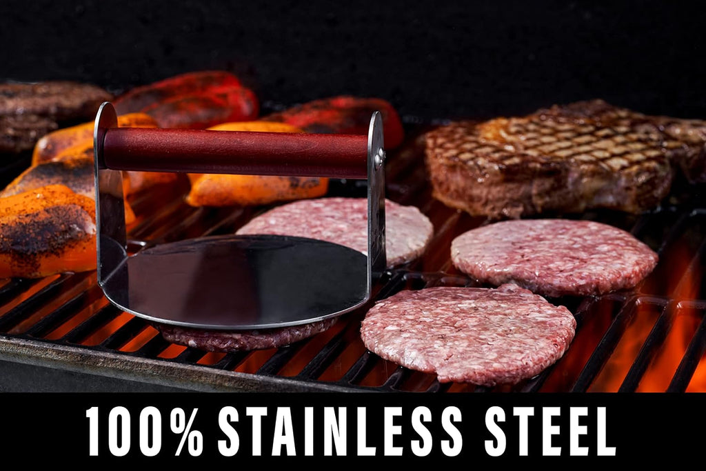 Bellemain Stainless Steel Round Smash Burger Press 6 inches Burger Smasher | patty smasher, perfect for sliders, smashburgers, and paninis