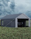 13x25 ft carport with 10 sandbags, car port, main product view