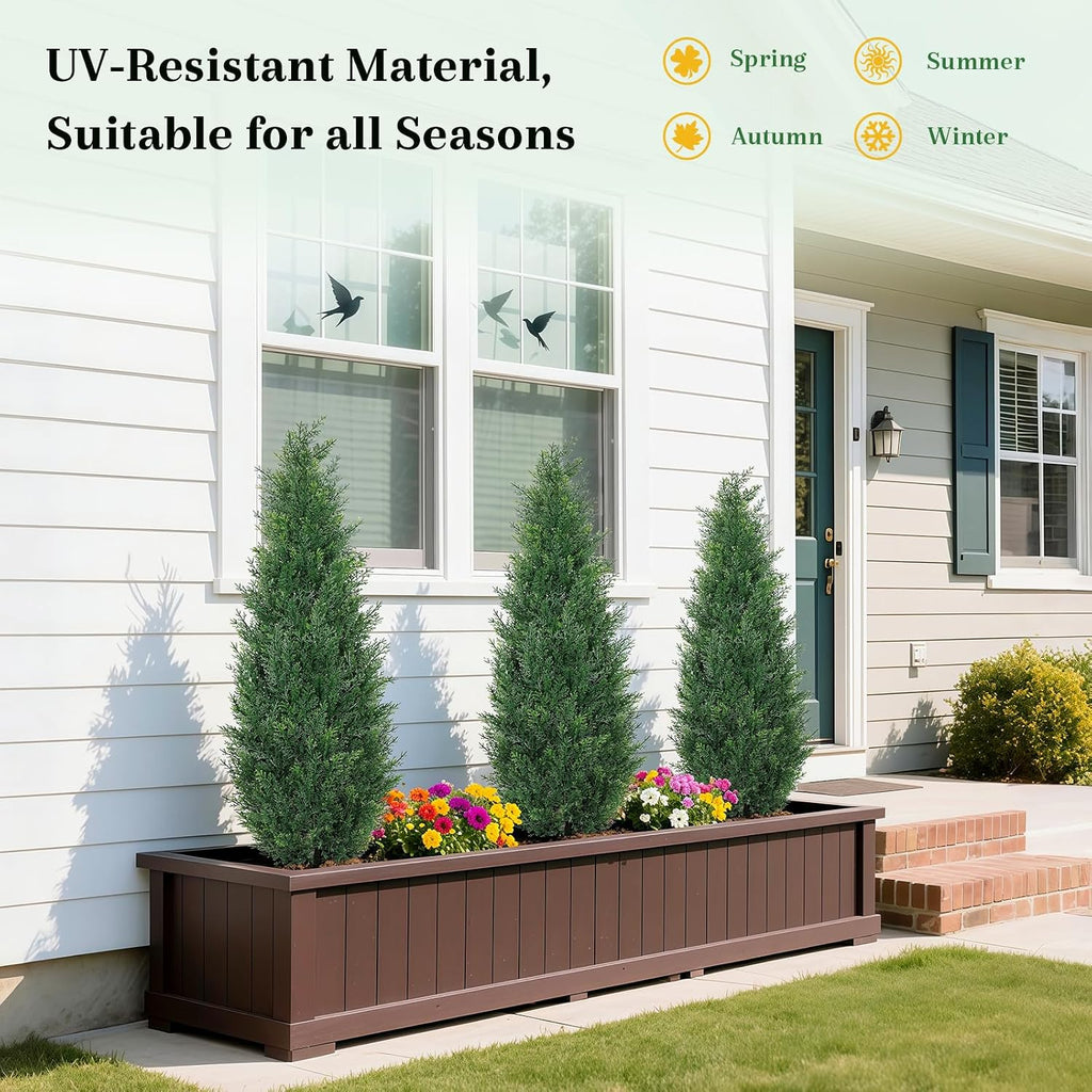 3ft artificial cedar topiary trees for outdoors, uv shown in use