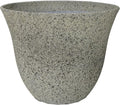 Classic Home and Garden Honeysuckle Resin Planters - Lightweight Indoor & Outdoor Plant Pots - UV-Resistant Plastic Flower Pots - Pot Planters for Flowers & Herbs (13" Stone)