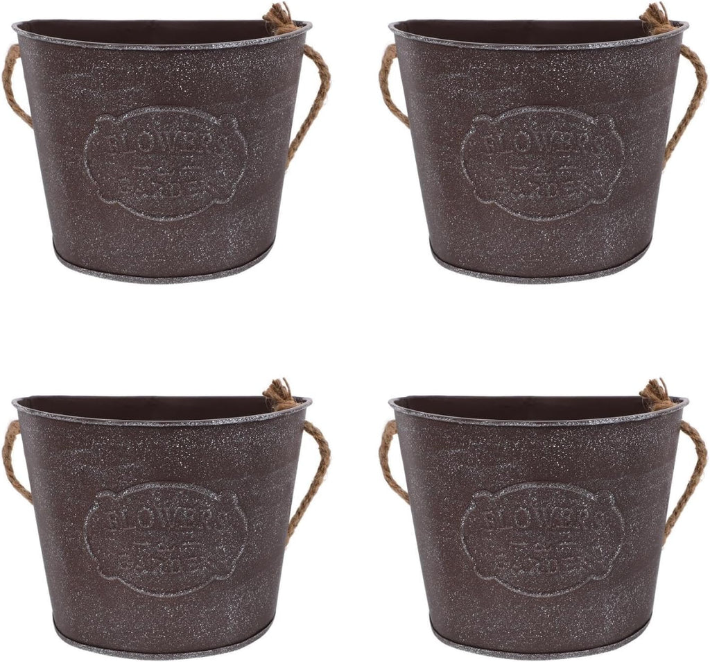 ganazono wall hanging flowerpot 4-pack 6.69x5.51x12.59in iron art, main product view
