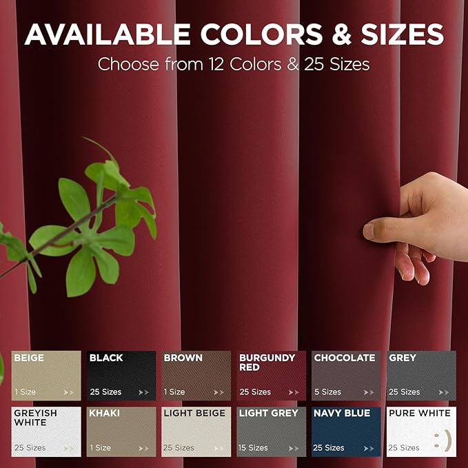 Joydeco Blackout Door Curtain for Doorway Privacy 78 Inches Long, Grommet Closet Curtain for Open Closet, Room Divider for Bedroom Living Room (Burgundy Red, 40Wx78L, 1 Panel)