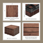 thyoi premium deck tiles, 10 pcs patio flooring shown in use