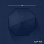 Best Choice Products 10ft Offset Cantilever Hanging Market Patio Umbrella, Smooth 360° Rotation, 8 Sturdy Ribs, Easy Adjustment - Navy Blue