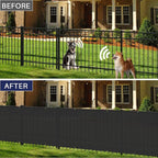 Windscreen4less Privacy Fence Screen Heavy Duty Windscreen Fencing Mesh Fabric Shade Net Cover with Brass Grommtes for Outdoor Wall Garden Yard Pool Deck, 6'x59' Black