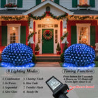 360led net lights, 21ft x 5ft connectable christmas shown in use