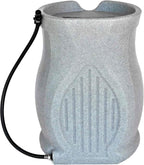 FCMP Outdoor Catalina 45-Gallon Rain Barrel – BPA-Free Flat-Back Design with 3.5 Foot Garden Hose, Shut-Off Thumb Valve, and Fixed Lid (RB-CAT-LTGRNT) Light Granite | BPA-Free Flat-Back Design with 3.5 Foot Garden Hose, Shut-Off Thumb Valve, and Fixed Lid