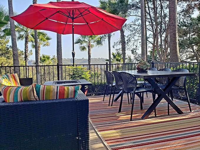 2xhome Set of 2 Patio Dining Chairs | Modern Stackable Outdoor Pool Side Chair | Weather Resistant Plastic for Yard, Porch, Balcony, Kitchen, Black