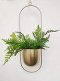 riseon boho gold metal plant hanger,metal wall and, main product view