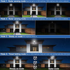 Solar Lights Outdoor Waterproof, Dusk to Dawn Solar Street Light with Remote Control, Motion Sensor Security Light for Outside Garden Yard Parking Lot, Oudoor Flood Lights, 1PACK