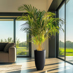 heyzier tall planters for outdoor plants, large concrete, close-up detail