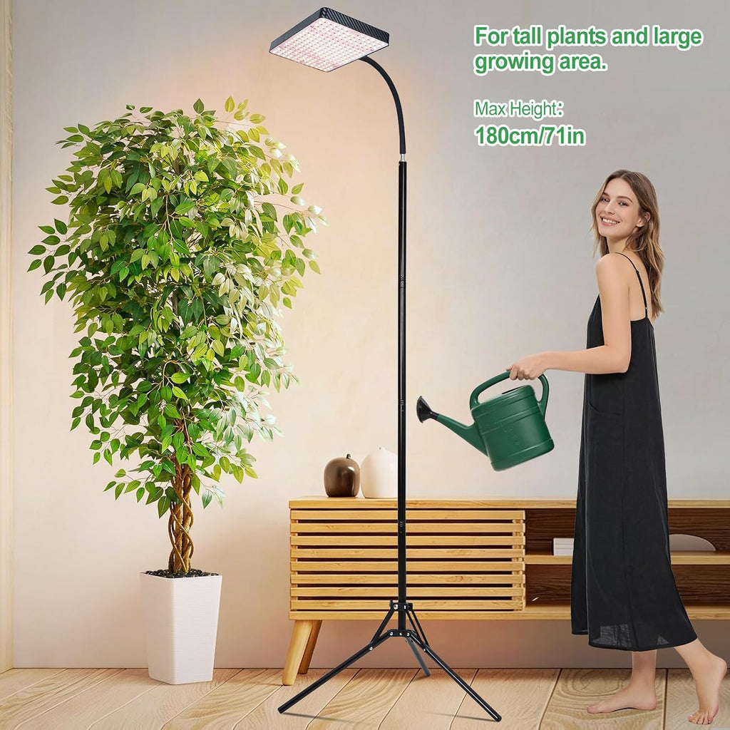 2026 Full Spectrum Grow Light with Stand, 25 Watt Bright Grow Lights for Indoor Tall Plants, Bonsai Tree, Auto On/Off Daily Timer(4/8/12/16/20H), Adjustable Stand 24"-78"