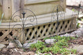 panacea 89379 romantic folding border fence, black, main product view