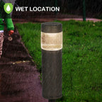 hykolity Low Voltage LED Landscape Lighting, 12V Outdoor Pathway Lights | Die-Cast Aluminum, Waterproof Round Bollard Path Lights, 3W 120LM, Black Wired Walkway Light for Yard Lawn Walkway, 4 Pack