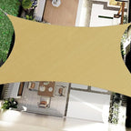 12' x 16' Rectangle Sun Shade Sail Canopy UV Block Sunshade for Outdoor Patio Garden Backyard Pergola Shade Cover Sand