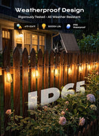 Brightown 58FT Solar String Lights Outdoor Waterproof, Patio Lights with Remote and 25+1 LED Shatterproof Bulbs, Dimmable & Timable, 3 Light Modes, Solar Lights Outdoor for Yard Camping Party Outside