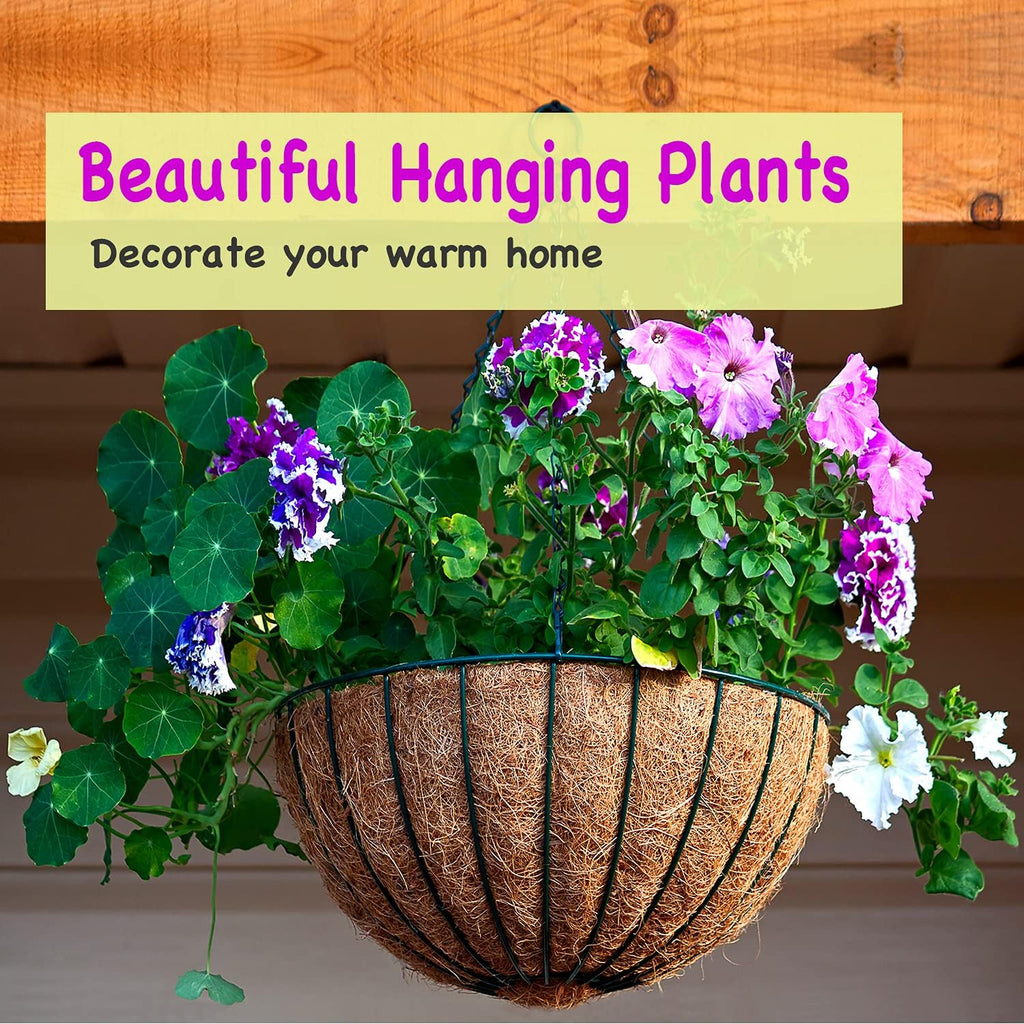 LAVEVE Coco Coir Liner Replacement for Plant Hanging Basket, 2 PCS 16 Inches Round Thick Coconut Fiber Liners for Garden Flowers Vegetables Pot, Box Planter | 100% Natural Round Thick Coconut Fiber Liners for Garden Flowers Vegetables Pot, Box Planter