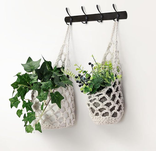 4 Packs Hanging Planters for Indoor Plants, Wall Plant Holder | Plant Hanger Indoor, Wall Planters for Indoor Plants, Hanging Plant (4PK, 2 Large + 2 Small)