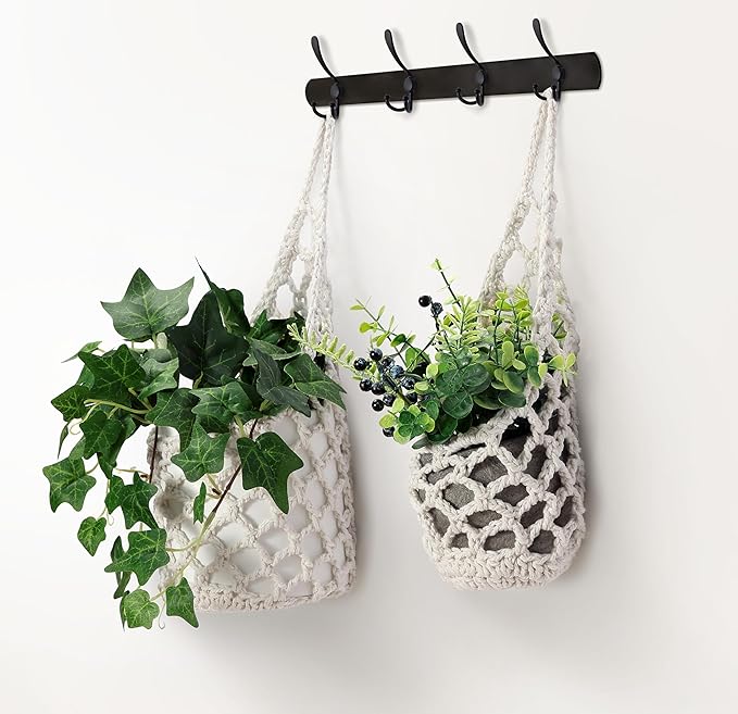 3 Packs Hanging Planters for Indoor Plants up to 4 in., Wall Plant Holder | Plant Hanger Indoor, Wall Planters for Indoor Plants, Hanging Plant (3PK, for 4 inch Pot)