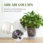 Self Watering Pots for Indoor Plants with Deep Reservoir and High Drainage Holes for Outdoor Plants and Flowers, Bare Root Planter(4.72'', 5.91'', 7.09'',Clear,9 Pcs)