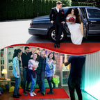 PBHEPJ 3ft x 10ft Extra Thick Red Carpet Runner for Party & Hollywood, Festival Celebration, Wedding, Graduation Ceremony, Award Ceremony, VIP Reception, Heavy-Duty, Non-Slip TPR Rubber