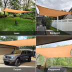 SUNLAX Sun Shade Sail 9' x 16' Peach Fuzz Rectangle Canopy Sail Shade Cover UV Block Permeable Sunshade Outdoor for Patio Backyard Deck Pergola (We Make Custom Size)