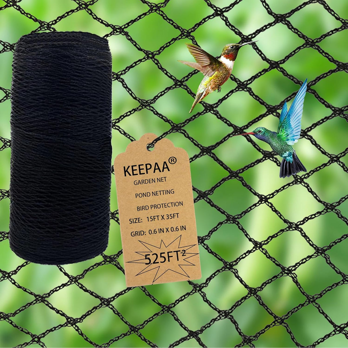 heavy duty bird netting - 0.6" mesh uv, main product view