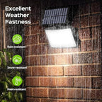Adiding Solar Outdoor Lights, 202 LEDs Flood Lights with 16.4 ft Cable, Remote Control Solar Motion Sensor Outdoor Lights, 3 Modes Solar Powered Security Lights for Outside Patio, Yard, Garage, 2 Pack