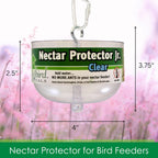 Nectar Protector Junior Bird Feeder Protection - Clear | See-Through Bowl Shows Water Level at a Glance - Compact Ant Moat Hangs Between Hook and Feeder to Protect Nectar