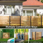 svarog 3 panels outdoor privacy screen fence panels,wood, package contents