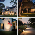 L LOHAS LED Outdoor Landscape Lighting, Auto On/Off 3000K Low Voltage Landscape Lighting, IP66 Waterproof Spot Lights for Yard, Outside, Garden, House, Pathway, Plant, Holiday Decor (10 Pack)
