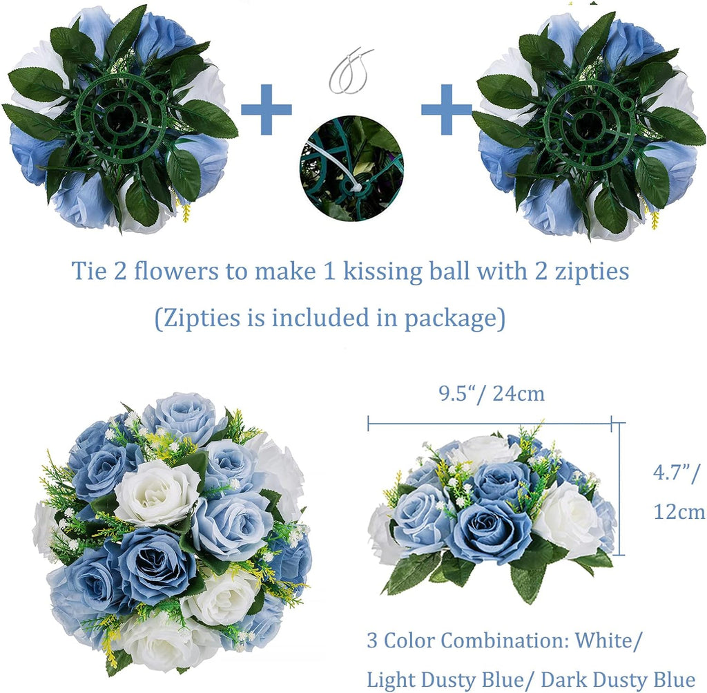 blosmon flower ball centerpieces for table 10 pcs, side view