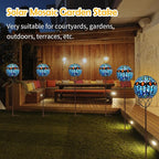 Afirst Solar Outdoor Garden Lights Decorative - Mosaic Solar Stakes Gazing Ball Waterproof Outdoor Lights Stakes for Pathway Yard Lawn Decoration(Green)