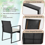 FDW | 3-Piece Patio Furniture Set | Khaki |Outdoor Wicker Furniture with Coffee Table | Modern Rattan Chairs Conversation Set | Outdoor Seating | Weather-Resistant | for Porch, Garden, Lawn