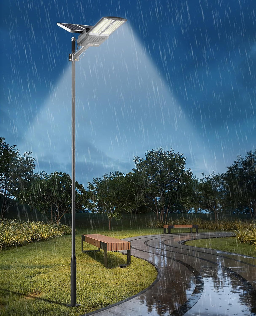 JAYNLT 16.5 Ft Heavy Duty Metal Street Light Pole, Outdoor Lamp Post | Adjustable street light pole,suitable for solar street lights, sturdy pole for parking lots and farm,light not included