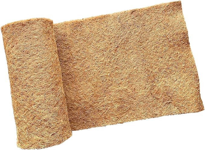16x100 Inch Coconut Liner Roll for Planters Flower Basket Natural Coco Fiber Liners for Indoor & Outdoor Plants DIY Coir Fibre Mat Sheet for Animal Pet Pad Reptile Carpet Garden Decoration