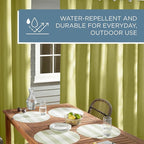 TOWN & COUNTRY BASICS Cabana Solid Heavyweight Indoor Outdoor Curtains, Light Filtering Opacity with Grommet Top, Water Repellent, 2-Pack Set, 54"x108", Kiwi Green
