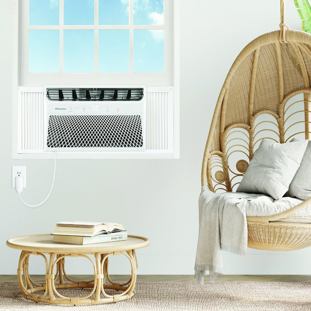 hisense 14,000 btu window air conditioner, wi-fi smart, front angle view