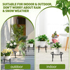 esrich 10 pack metal plant stand outdoor, plant, side view
