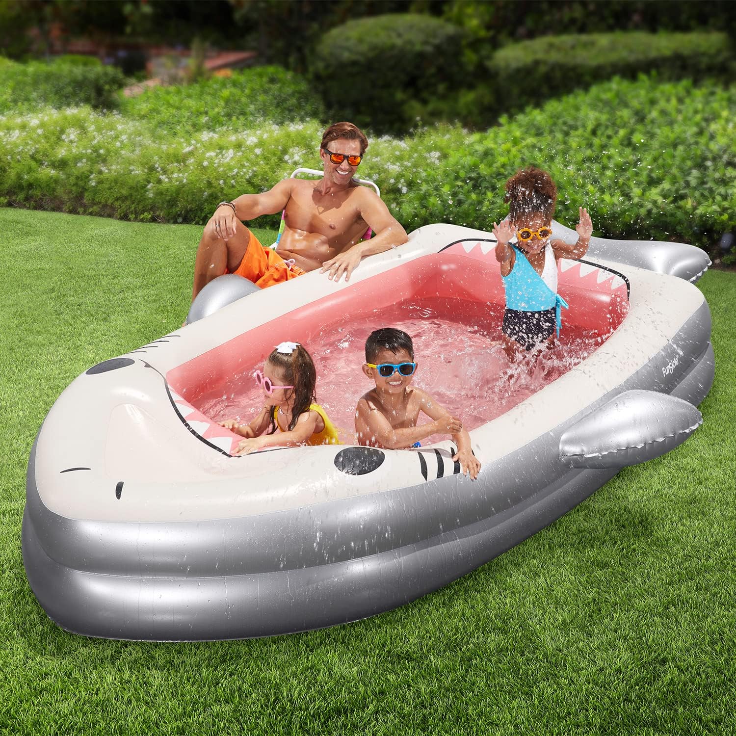Funsicle 10 ft Long Big Jaws Inflatable Pool