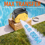 Water Transfer Pump Compatible with Dewalt 20V Battery(No Battery) | Portable Self-Priming Water Pump with 9.6GPM,75FT Max Head for RV, Tank, Pool Draining, Garden Watering