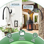 Qiang Ni Hanging Plant Bracket Hooks: 8 Inch Wall Plant Hook Planters and Decor - 2 Piece Rust-Resistant and Secure Brackets Maximize Your Outdoor Living Space